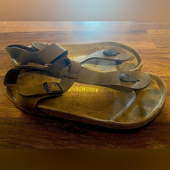 Birkenstock Kairo Habana Brown Ankle Strap Slingback Leather Sandals 38 - Picture 7 of 11